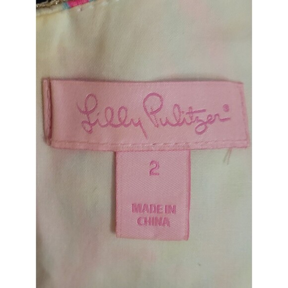 Lilly Pulitzer Janice Shift Dress, Scuba To Cuba Print, Size 2 - Picture 5 of 5